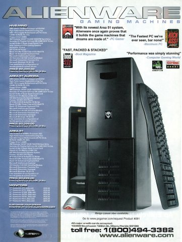 Alienware gaming PCs (March, 2000)