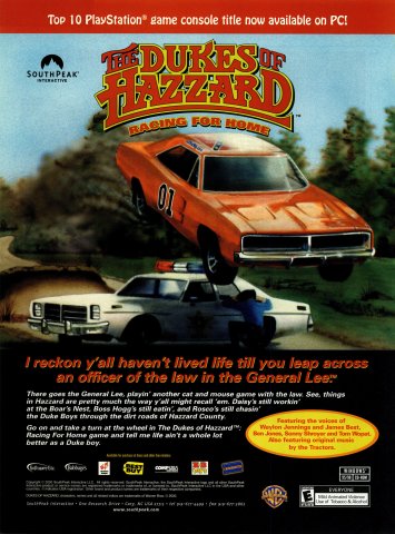 Dukes of Hazzard, The: Racing For Home (November 2000)
