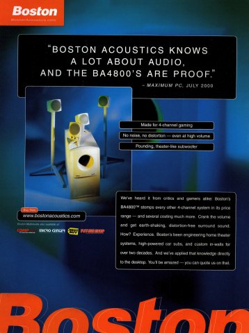 Boston Acoustics BA4800 speakers (December, 2000)