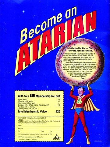 Atarian Club membership (May, 1989)