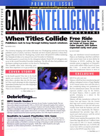 Game Intelligence No. 1 Vol. 1 (November 30, 1998)