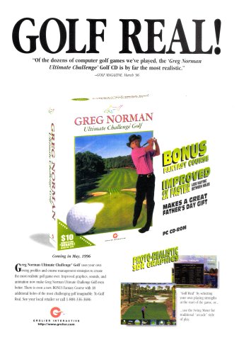 Greg Norman Ultimate Challenge Golf (June, 1996)