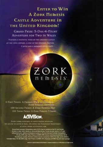 Zork Nemesis: Forbidden Sweepstakes (June, 1996) 01