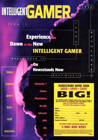 Intelligent Gamer subscription (June, 1996)