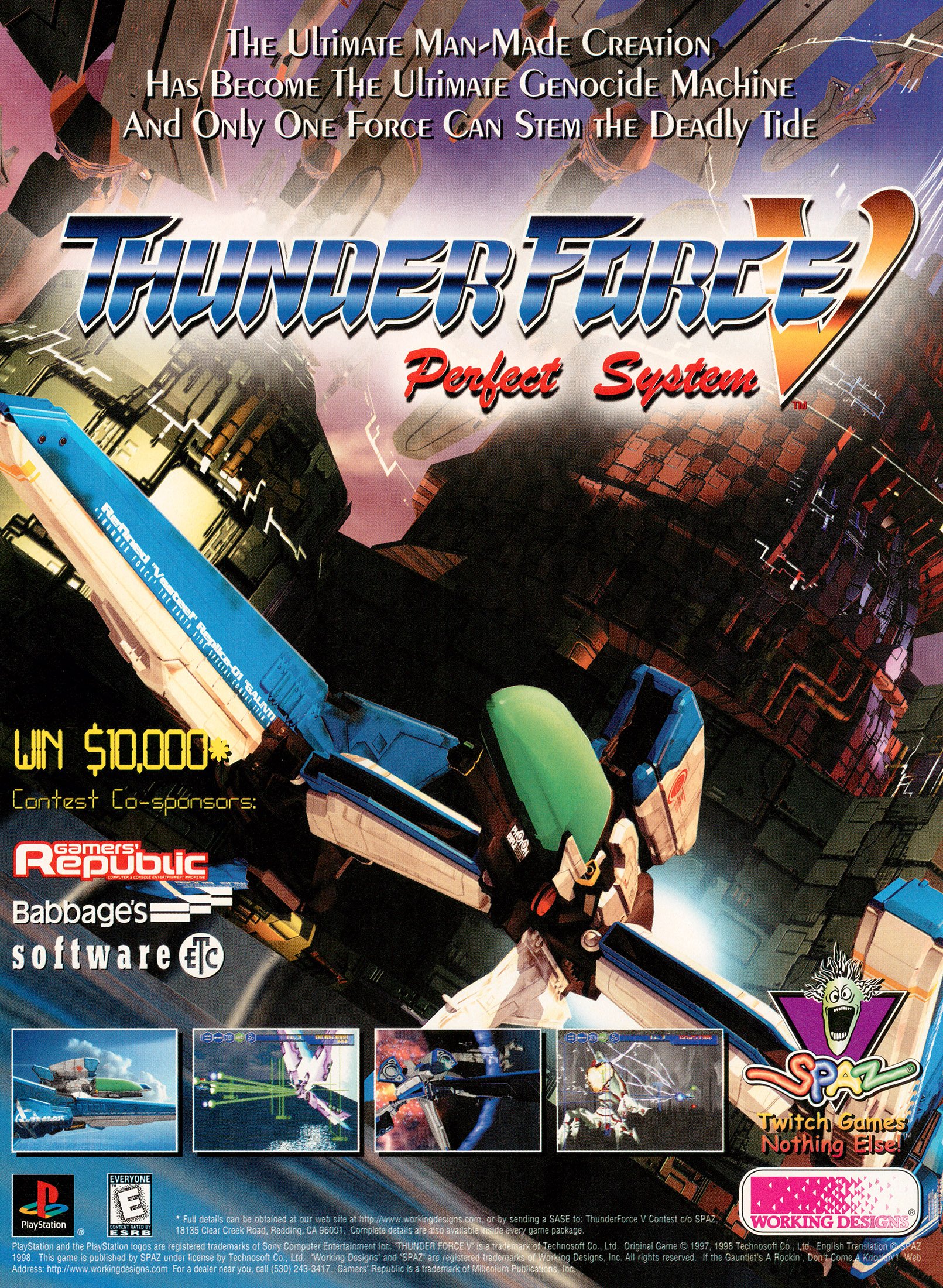 Thunder Force V: Perfect System (November, 1998) - T - Retromags