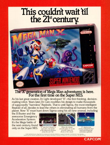 Mega Man X (January, 1994)