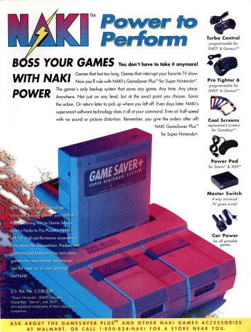 Naki GameSaver + (December, 1995)