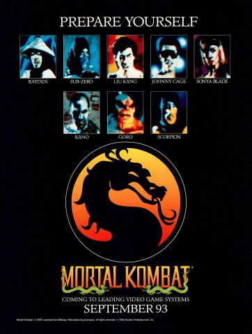 Mortal Kombat (September, 1993)