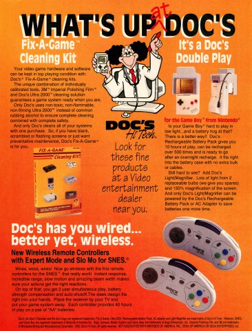 Doc's Hi Tech Fix-A-Game Cleaning Kit (January, 1994)