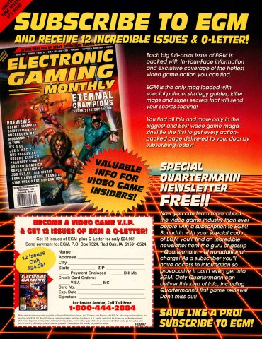 Electronic Gaming Monthly subscription (January, 1994)