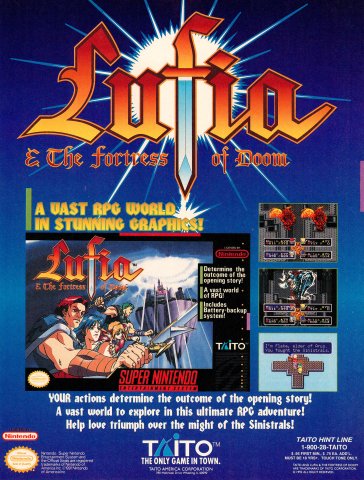 Lufia & the Fortress of Doom (January, 1994)