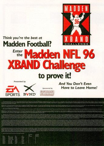 Madden NFL 96 Football Xband Challenge (December, 1995) 01