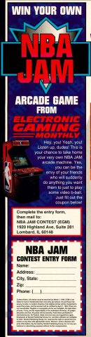 EGM NBA Jam arcade giveaway (January, 1994)