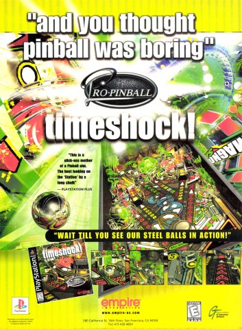 Pro Pinball: Timeshock! (August, 1998)