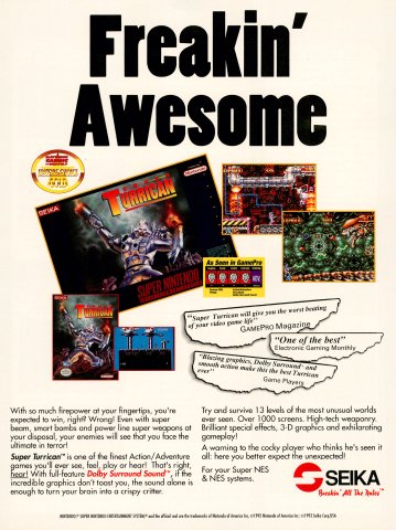 Super Turrican (September, 1993)