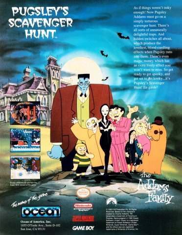 Addams Family, The: Pugsley's Scavenger Hunt (September, 1993)