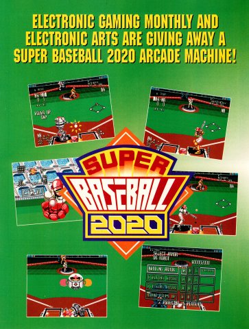 EGM Super Baseball 2020 arcade giveaway (September, 1993) 01