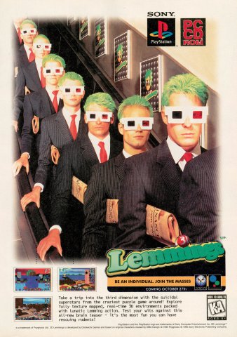 Lemmings 3D (November, 1995)