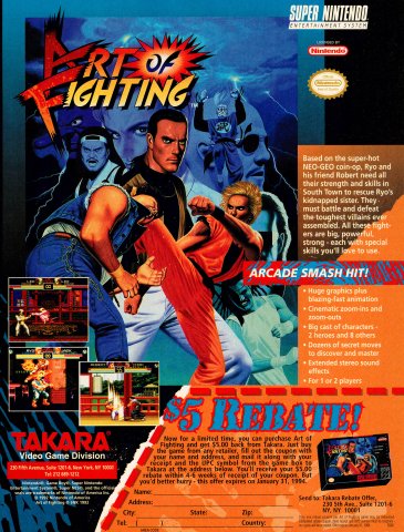 Art of Fighting (January, 1994)