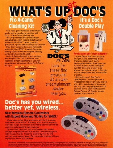 Doc's Hi Tech Rechargeable Battery Pack and  Light-Magnifier (January, 1994)