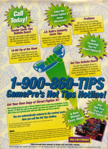 GamePro's Hot Tips Hotline (February, 1993)