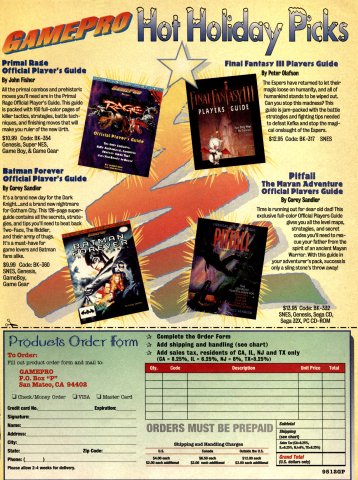 GamePro Hot Holiday Picks (December, 1995)