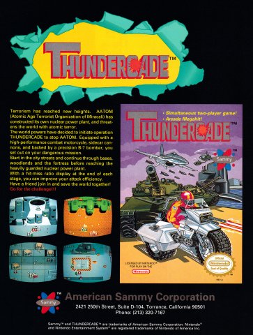 Thundercade (December, 1989)