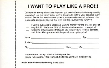 Electronic Gaming Monthly subscription card (March, 1990) 01