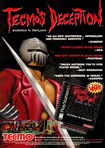 Tecmo's Deception: Invitation to Darkness (March, 1997)