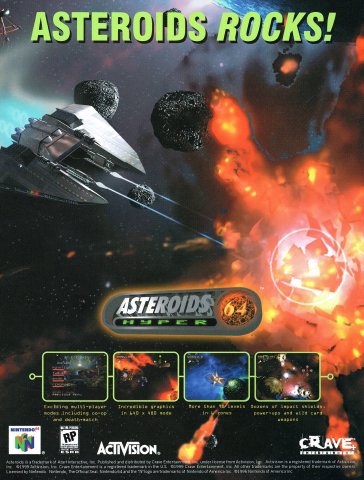 Asteroids Hyper 64 (March, 2000)