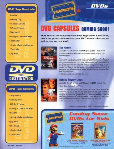 Blockbuster DVD and Game Rentals (Canada) (April, 2002) 01