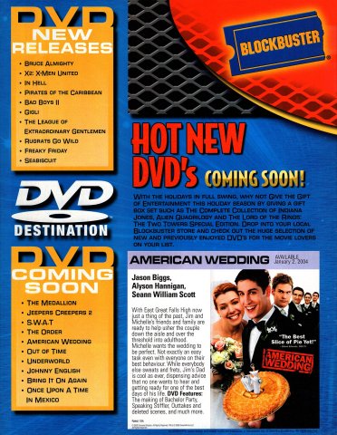 Blockbuster DVD and Game Rentals (Canada) (December, 2003) 01