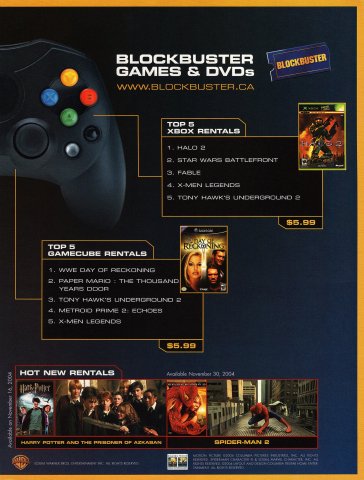 Blockbuster DVD and Game Rentals (Canada) (November, 2004) 02