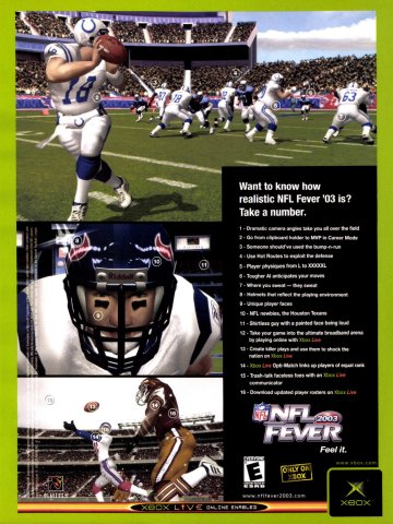 NFL Fever 2003 (November, 2002)