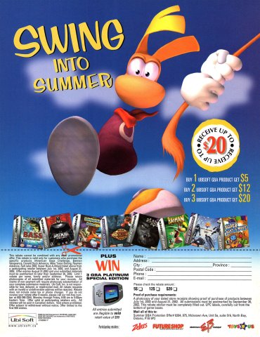Ubisoft Swing Into Summer Mailing Rebate (July, 2002)