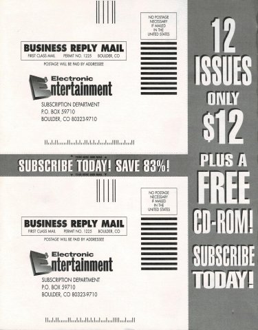 Electronic Entertainment Subscription Cards (1995) 02
