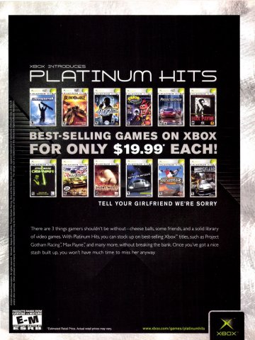 Xbox Platinum Hits collection (April, 2003)