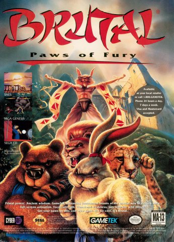 Brutal: Paws of Fury (November, 1994)