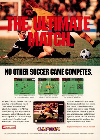 Capcom's Soccer Shootout (November, 1994)
