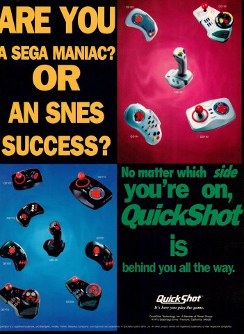 QuickShot controllers (November, 1994)