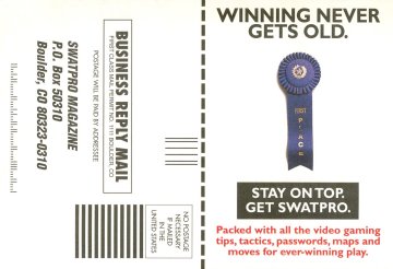 S.W.A.T.Pro subscription card (November, 1994) 02