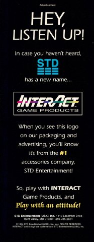 STD Changes Name to InterAct (November, 1994)