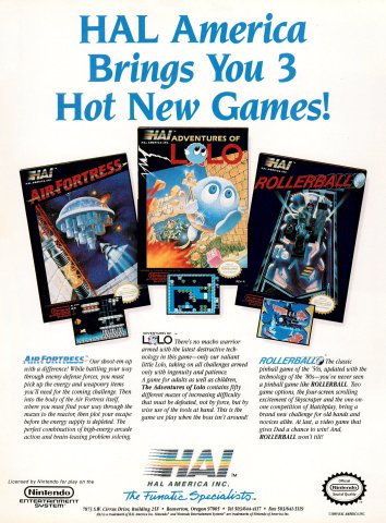 Air Fortress (March, 1990)