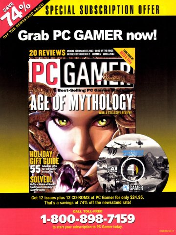 PC Gamer subscription (August, 2003)