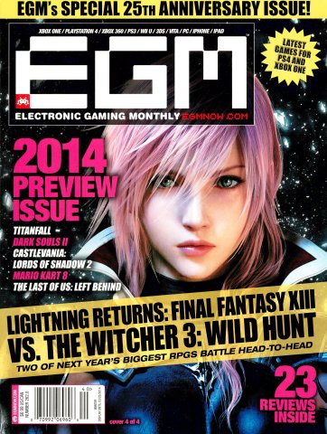 Electronic Gaming Monthly Issue 262 Winter 2014 (Cover 4 of 4)