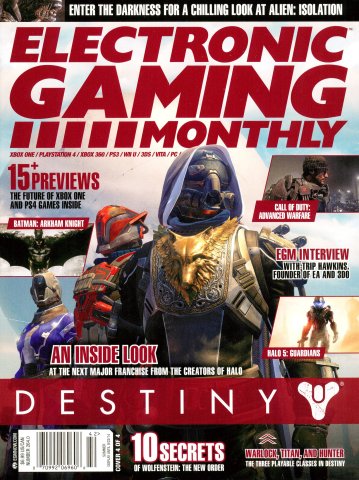 Electronic Gaming Monthly Issue 264 Summer 2014 (Cover 4 of 4)