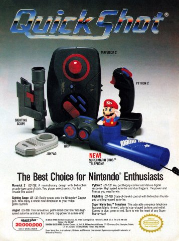 QuickShot NES controllers (April 1991)