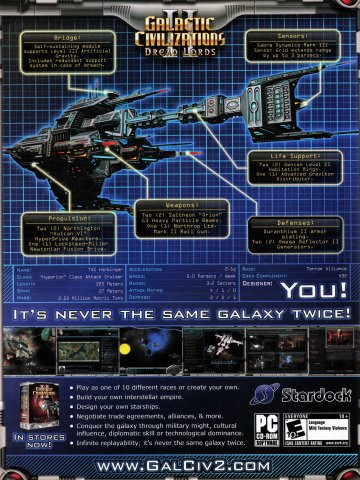 Galactic Civilizations II: Dread Lords (December 2006)