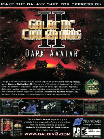 Galactic Civilizations II: Dark Avatar (March 2007)