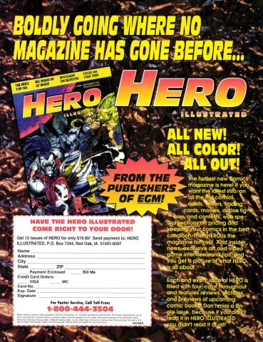 Hero Illustrated subscription ad (October, 1993)